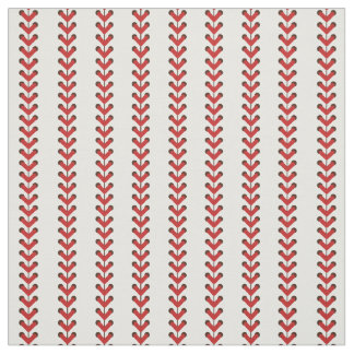 Baseball Stitches Vertical Stripes Pattern Art Fabric