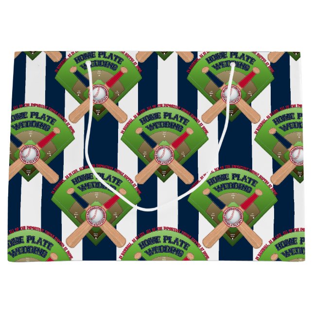 Baseball Stitches-We Got Married 3-GIFT BAG L (Front)