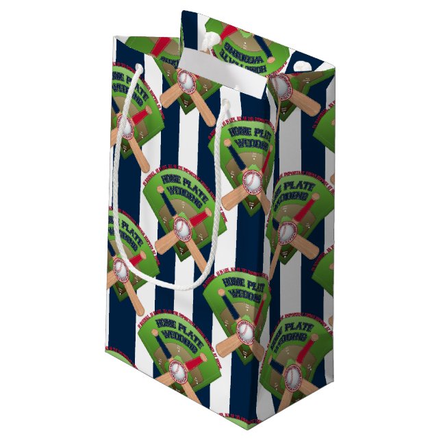 Baseball Stitches-We Got Married 3-GIFT BAG S (Back Angled)
