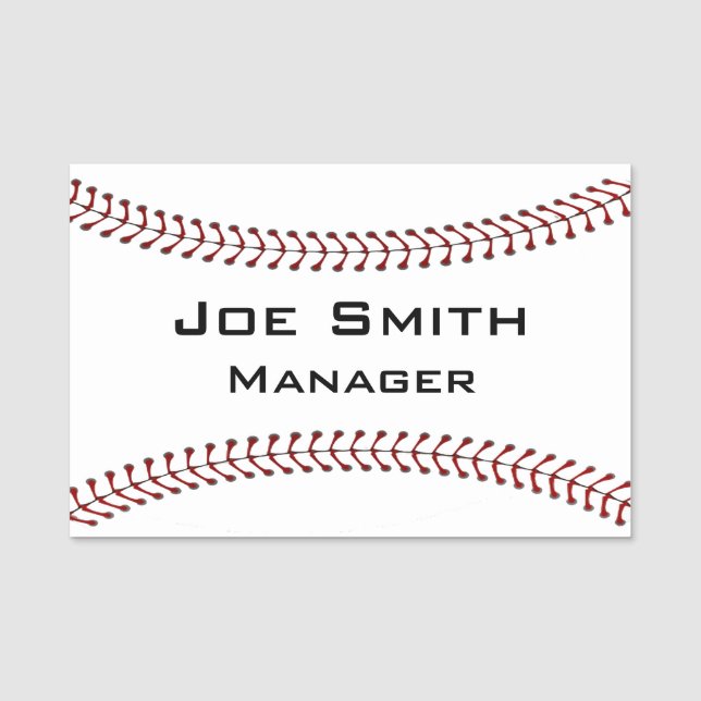 Baseball Stitching Design Name Tag (Front)