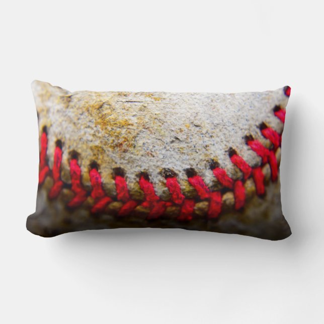 Baseball stitching lumbar pillow (Front)