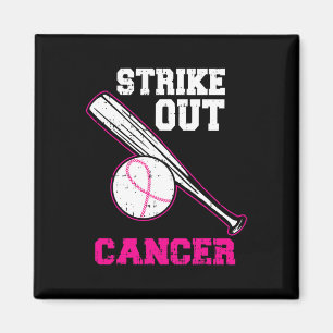 Baseball Strike Out Cool Breast Cancer Awareness G Magnet