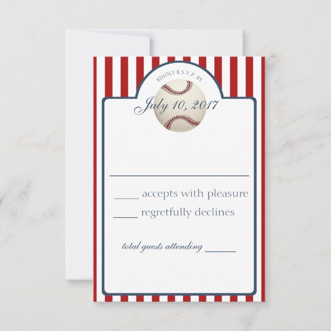 Baseball Stripes Response Card (Front)