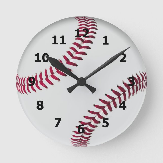 Baseball Style Clock with Numbers (Front)