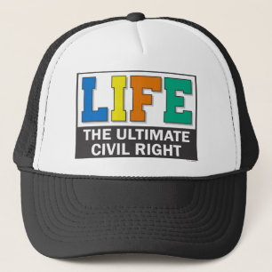 Baseball-style hat with a pro-life message.