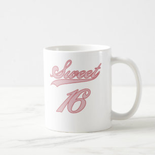 Baseball Style Pink Sweet 16 Coffee Mug