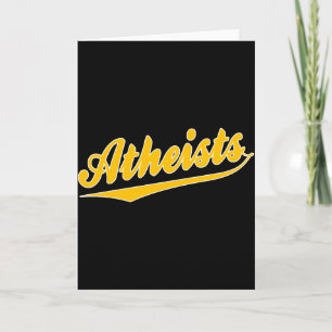 Baseball Style Team Atheist T Shirt Card