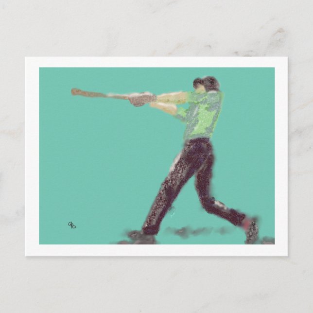 Baseball Swing Postcard (Front)