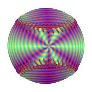 Baseball Swirl with Green Beams