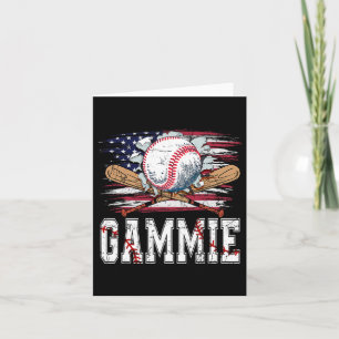 Baseball T-ball Gammie American Flag Proud Ball Ga Card