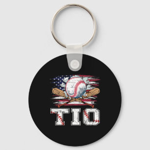 Baseball T-ball Tio American Flag Proud Ball Tio  Key Ring