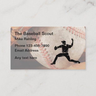 Baseball Talent Scout Business Card