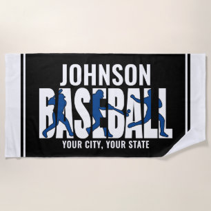 Baseball Team ADD NAME Champion Game Player Beach Towel