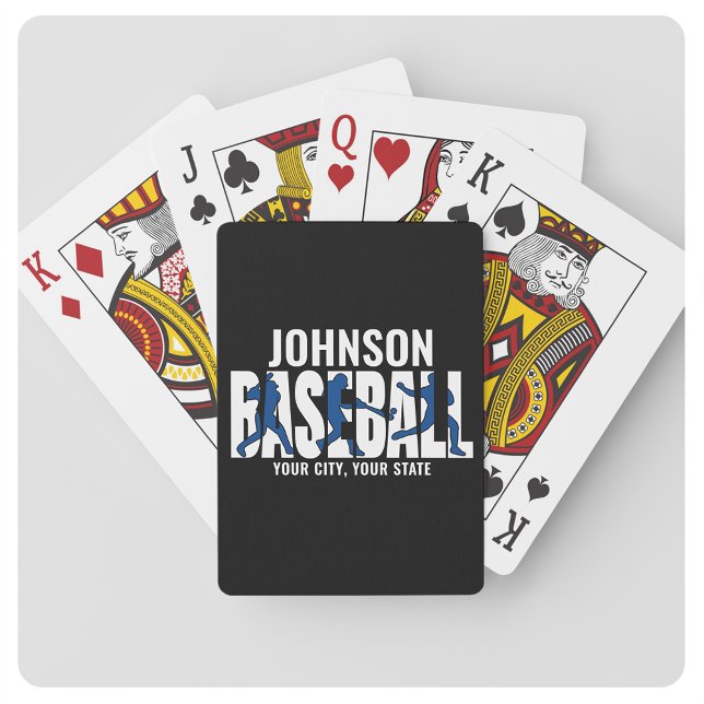 Baseball Team ADD NAME Champion Game Player Playing Cards (Creator Uploaded)