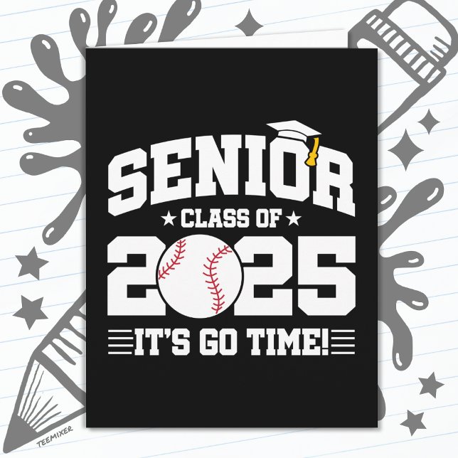 Baseball Team Class of 2025 Graduation Senior 2025 Card (Creator Uploaded)