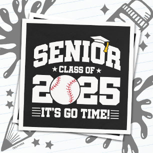Baseball Team Class of 2025 Graduation Senior 2025 Napkin