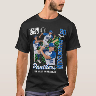 Baseball Team Custom Photo Senior Night T-Shirt
