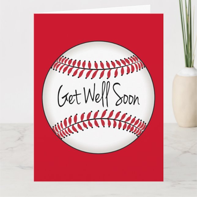 Baseball Team Get Well Soon Card (Front)