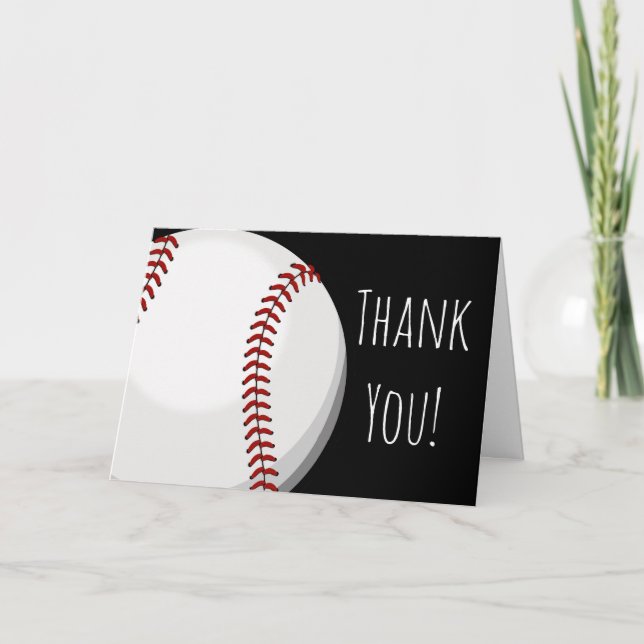 Baseball Team League Custom Thank You (Front)