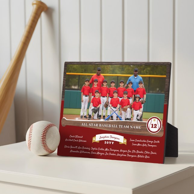 Baseball Team Photo Roster Player Number & Name Plaque (Baseball Team Photo Roster Player Number & Name Plaque)