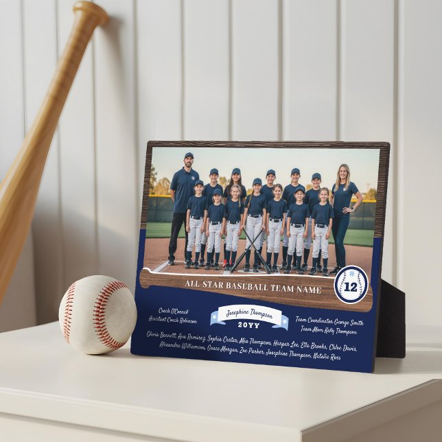 Baseball Team Photo Roster Player Number & Name Plaque (Baseball Team Photo Roster Player Number & Name Plaque)