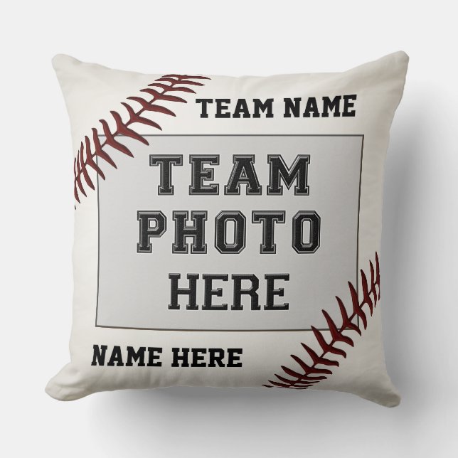 Baseball Team Picture Ideas Gift Coaches, Players Cushion (Front)