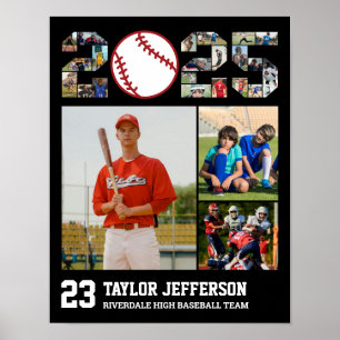 Baseball Team Senior Class of 2025 Photo Collage Poster