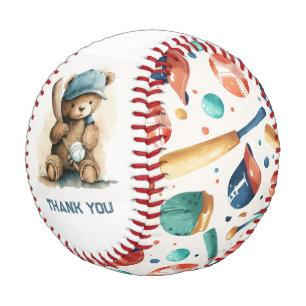 Baseball Teddy Bear Sport Baby Shower Favour
