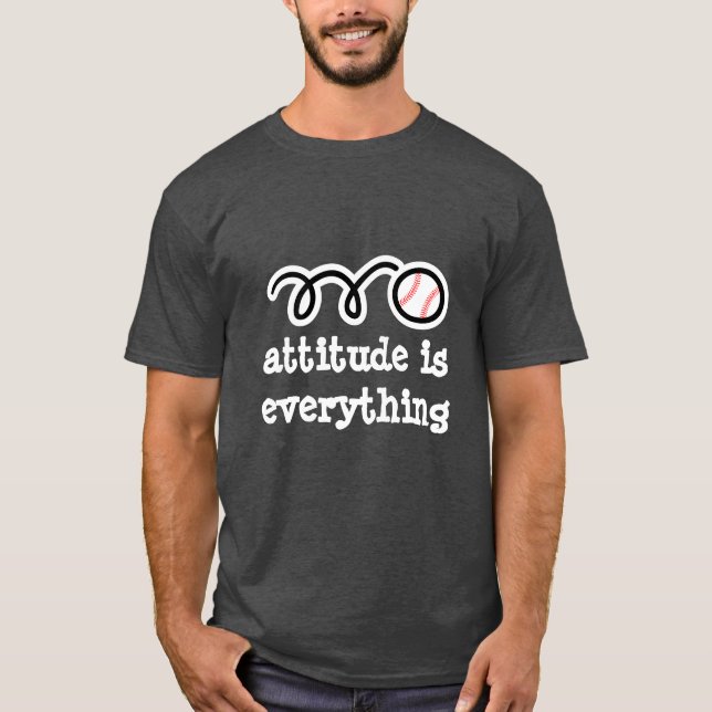 Baseball tee shirt with motivational quote (Front)