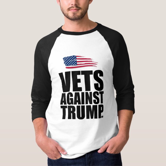 Baseball Tee - Vets Against Trump (Front)