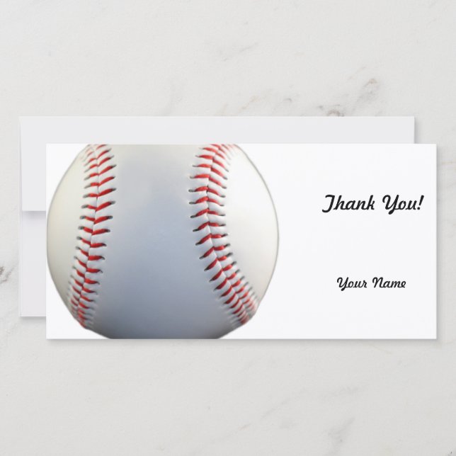 Baseball Thank You Card (Front)