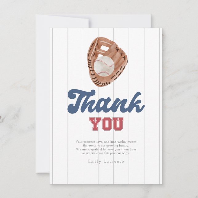 Baseball Thank You Card (Front)