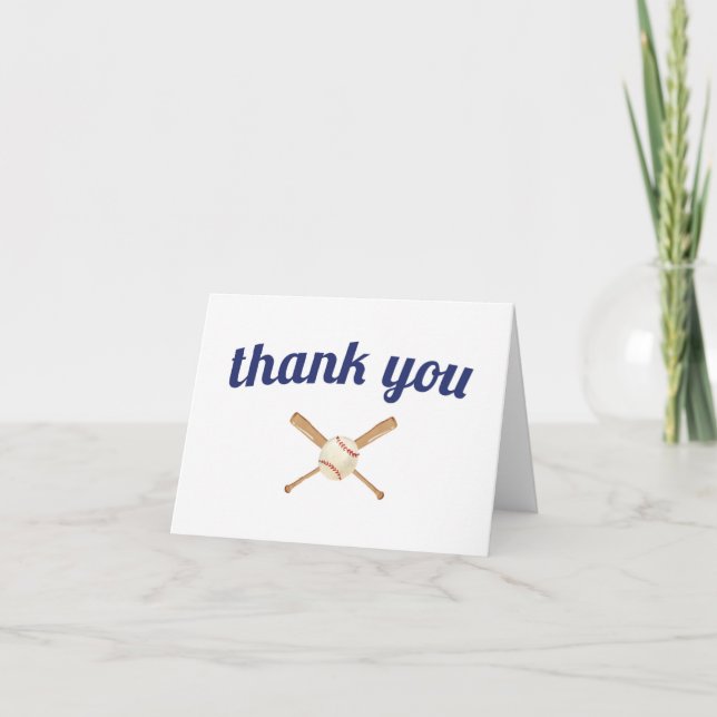 Baseball Thank You Card (Front)