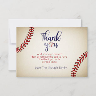 Baseball Thank You Cards