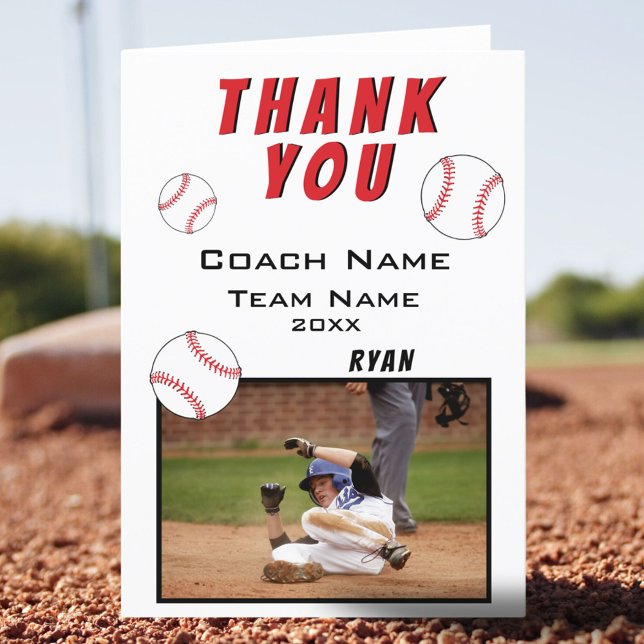 Baseball Thank you Coach Card (Creator Uploaded)