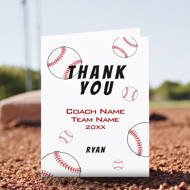 Baseball Thank you Coach Card (Creator Uploaded)