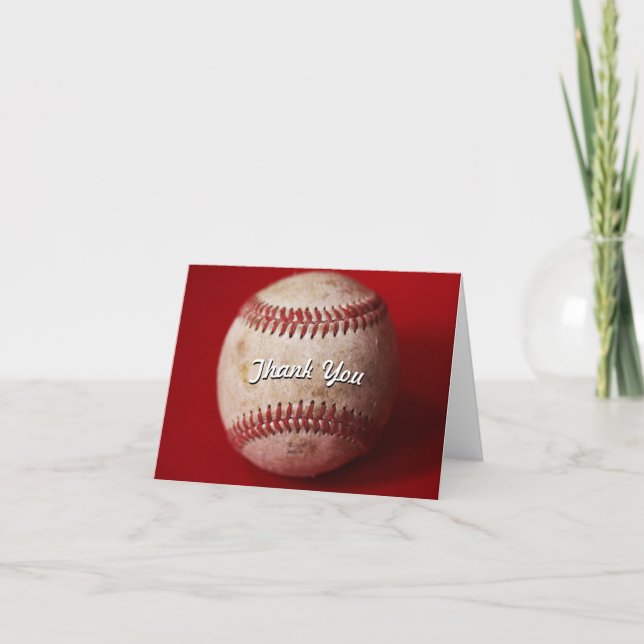 Baseball Thank You Note Cards | Sports Cards (Front)