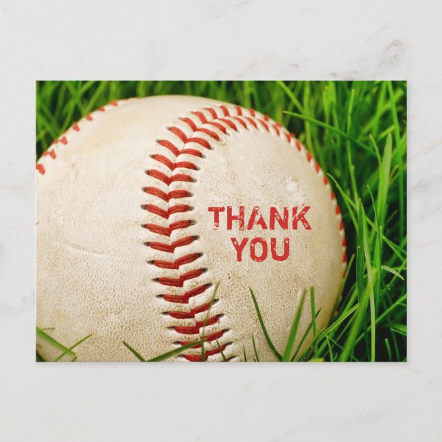 Baseball Thank You Postcard (Front)