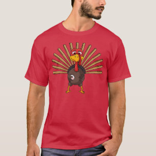 Baseball Thanksgiving Turkey T-Shirt