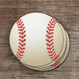 Baseball Theme Ball Round Paper Coaster