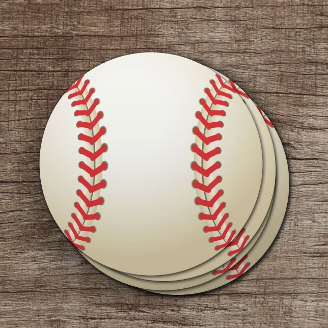 Baseball Theme Ball Round Paper Coaster (Creator Uploaded)