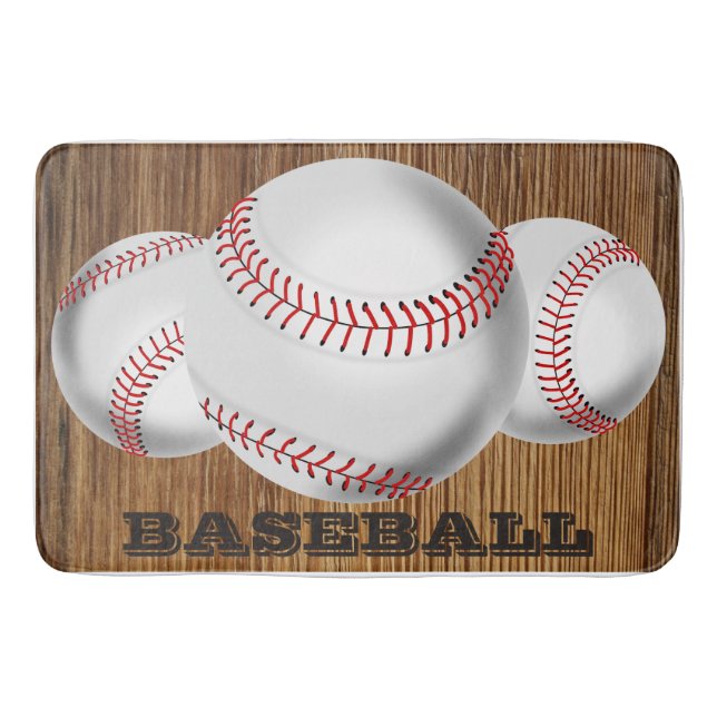 BASEBALL THEME BATH MAT (Front)