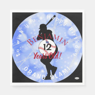 Baseball Theme Birthday Napkins HAMbyWG