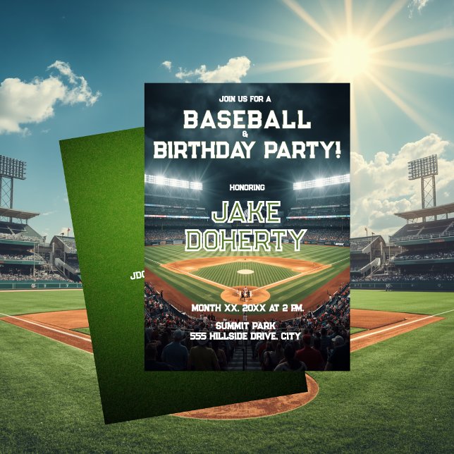 Baseball Theme Birthday Party Invitation (Baseball Theme Birthday Party Invitation)