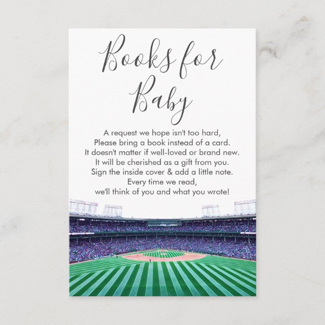 Baseball Theme Books for Baby Enclosure Card (Front)