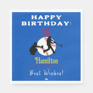 Baseball Theme  HAMbyWG Paper Napkin