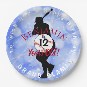 Baseball Theme Paper Plate Birthday HAMbyWG