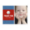 Baseball theme thank you postcard for boys