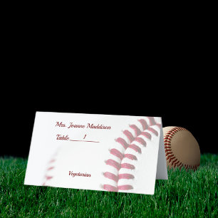Baseball Theme Wedding Customisable Place Cards