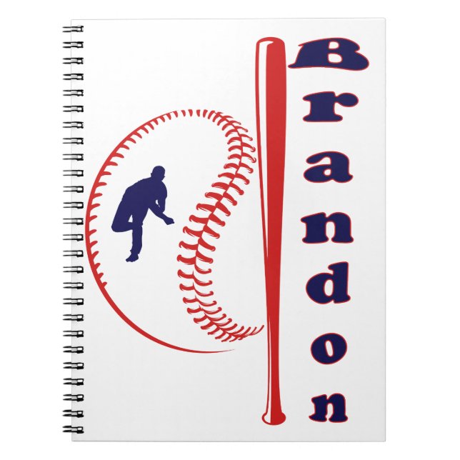 Baseball Themed All-Star Sports Notebook (Front)